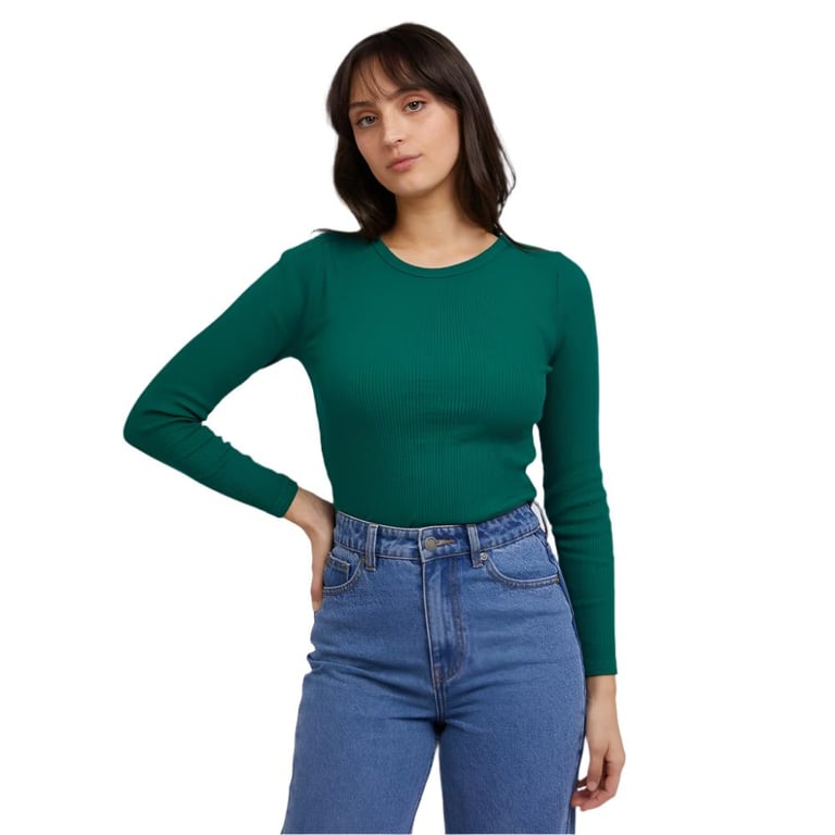 Eve Rib Baby L/S Tee - Womens