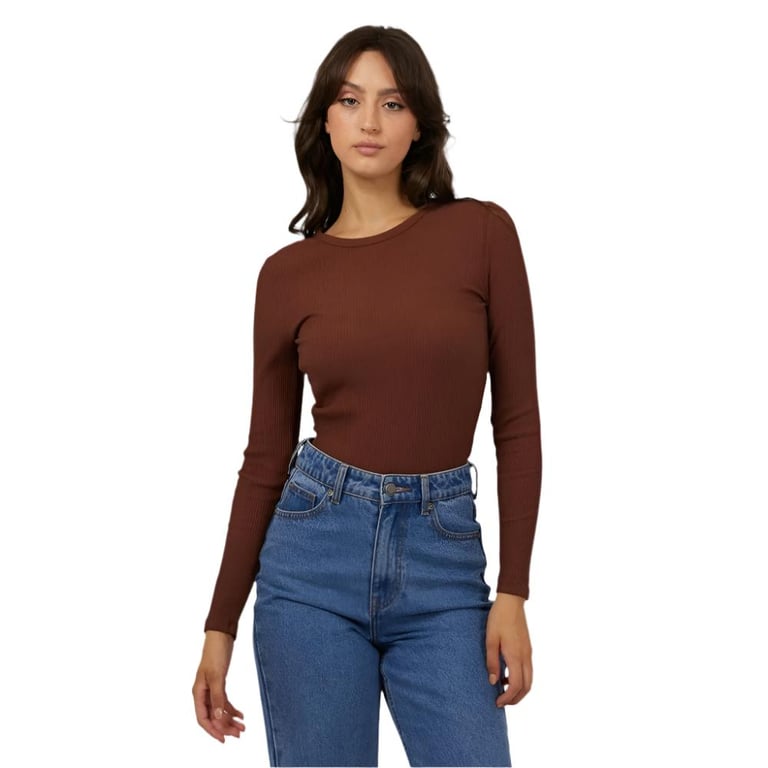 Eve Rib Baby L/S Tee - Womens