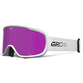 Main view of the Giro Cruz Goggles in Stacked White, Amber Pink lens, unisex model