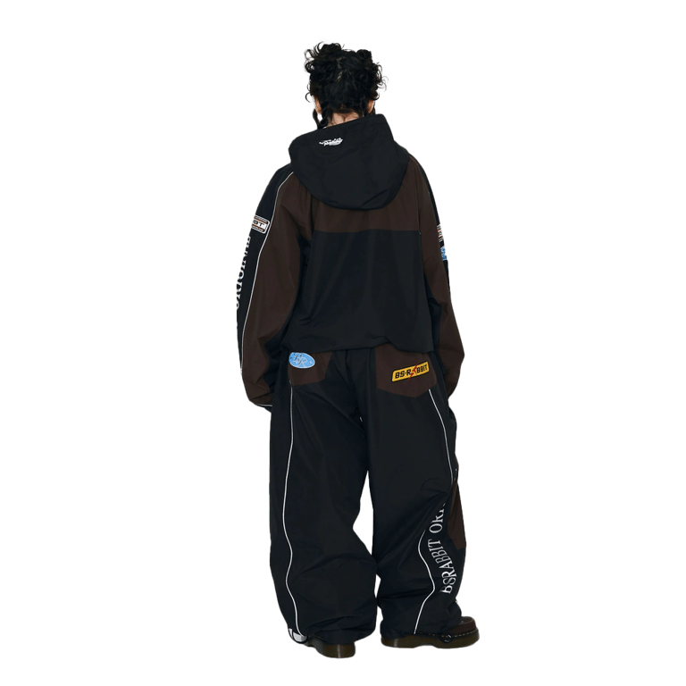 Patched Utility Hooded Snowboard Jacket