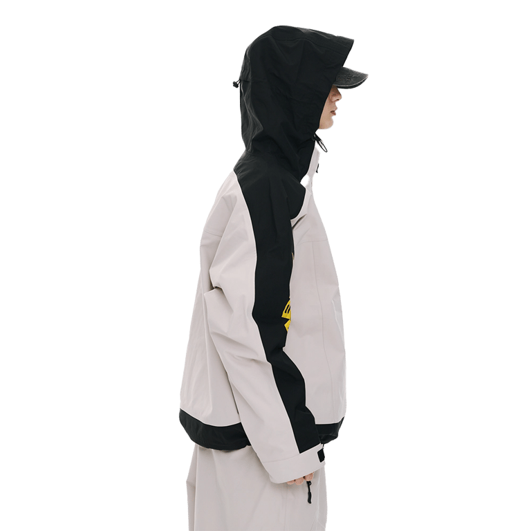 Asymmetric 3L Seam Sealing Hooded Shell Snowboard Jacket