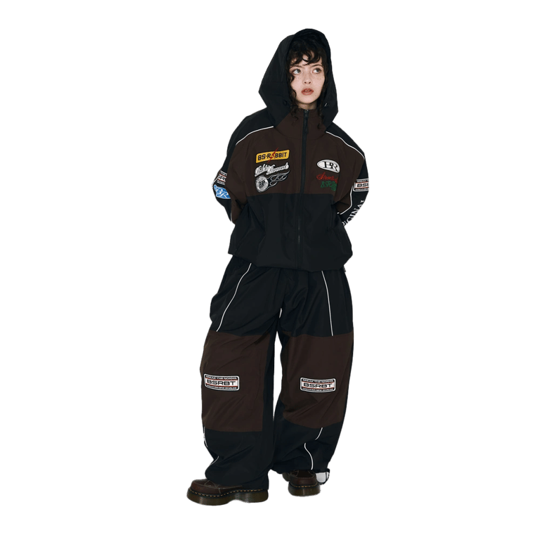 Patched Utility Hooded Snowboard Jacket