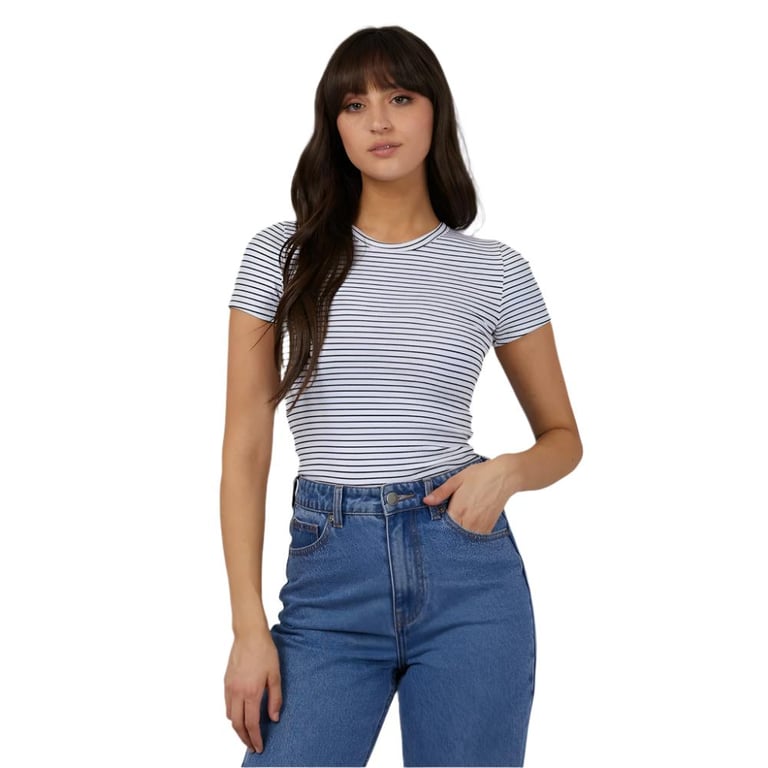 Eve Rib Stripe Tee - Womens