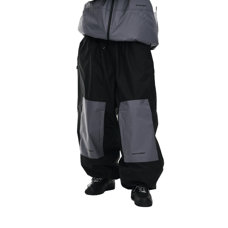 Dual Tone Super Wide Jogger Snowboard Pants