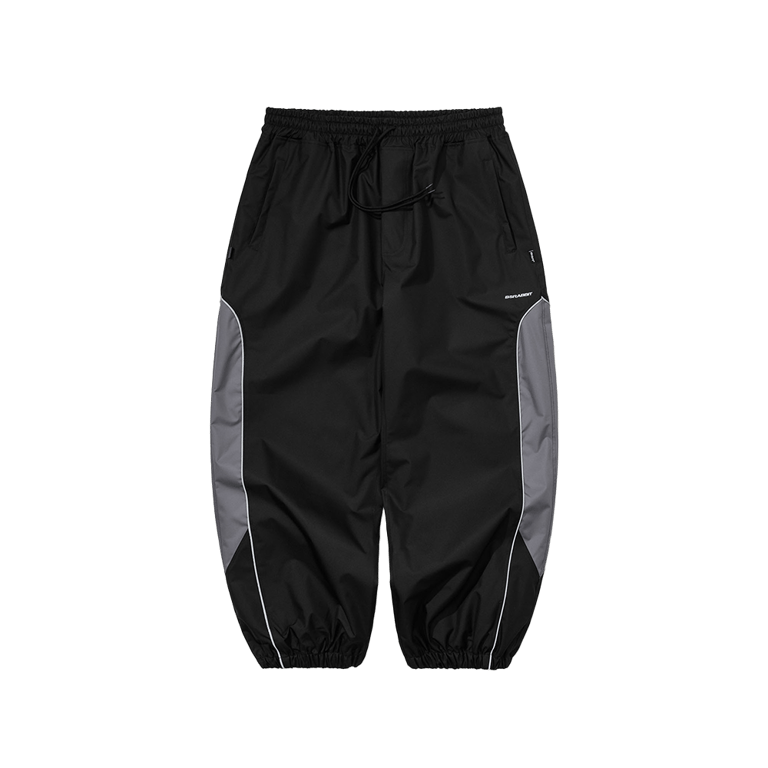 Light Weight Reflective Line Super Wide Jogger Snowboard Pants