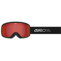 Strap view of the Giro Cruz Goggles in Stacked Black, Amber Scarlett lens, unisex model