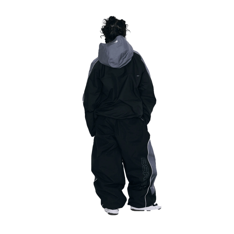 Light Weight Reflective Line Super Wide Jogger Snowboard Pants