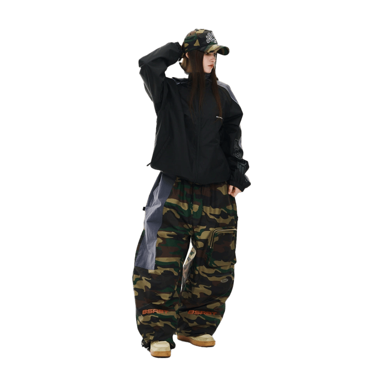 Light Weight Reflective Line Hooded Snowboard Jacket