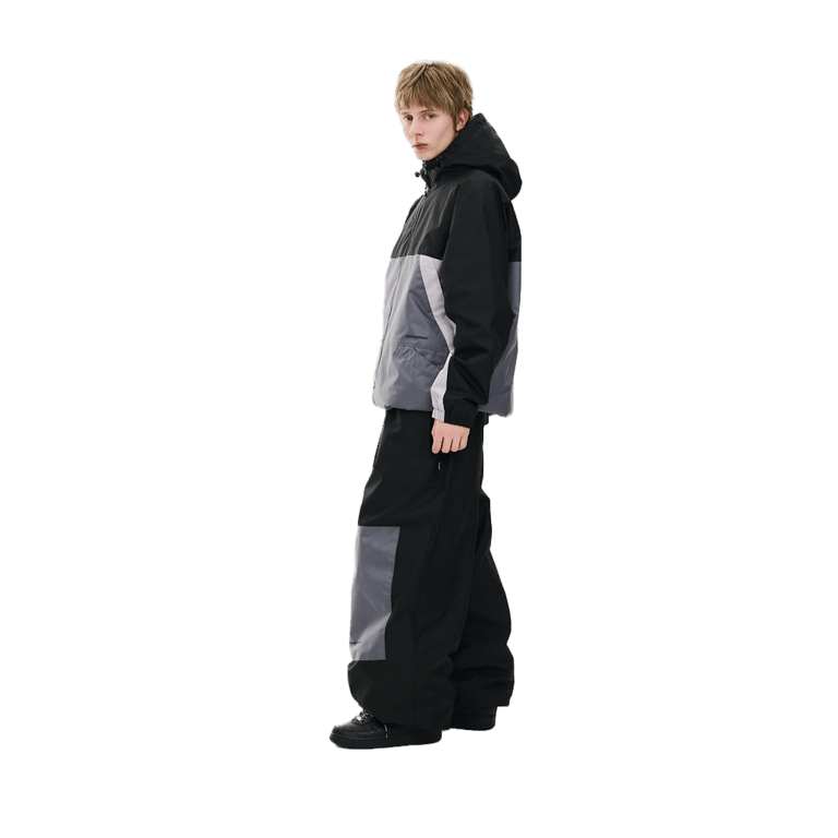 Dual Tone Super Wide Jogger Snowboard Pants