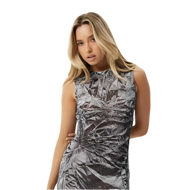 Silver Lining Sheer Dress - Womens