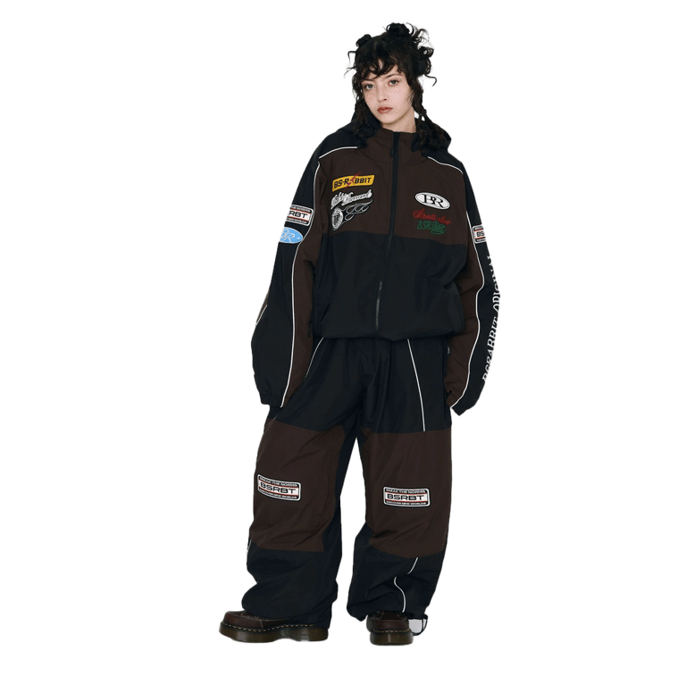 Patched Utility Hooded Snowboard Jacket
