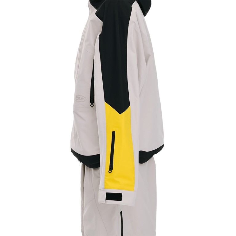 Asymmetric 3L Seam Sealing Hooded Shell Snowboard Jacket