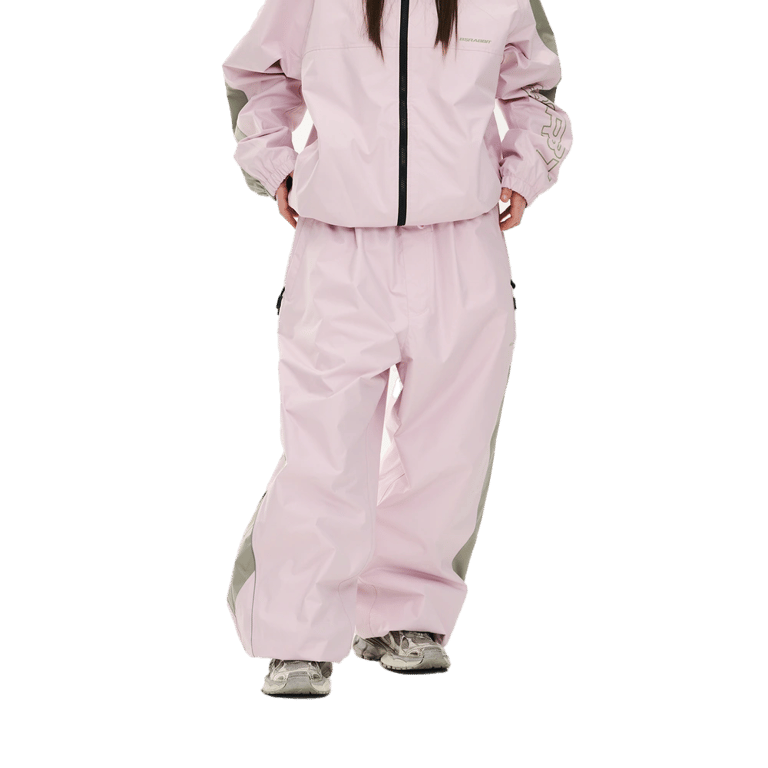 Light Weight Reflective Line Super Wide Jogger Snowboard Pants