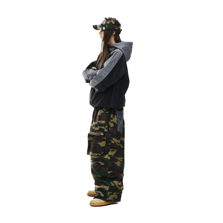 Light Weight Reflective Line Hooded Snowboard Jacket