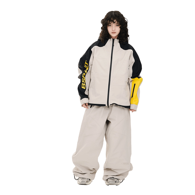 Asymmetric 3L Seam Sealing Hooded Shell Snowboard Jacket
