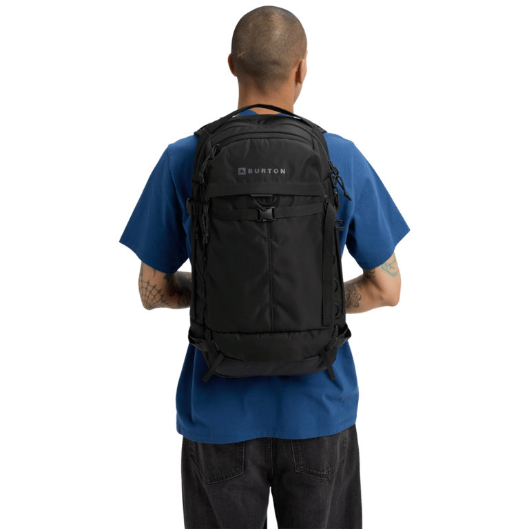Alternative view of the Burton Sidehill Backcountry Backpack in True Black colourway, unisex's model