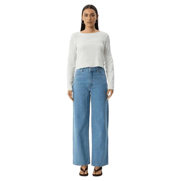 Focus Seersucker Long Sleeve Top - Womens