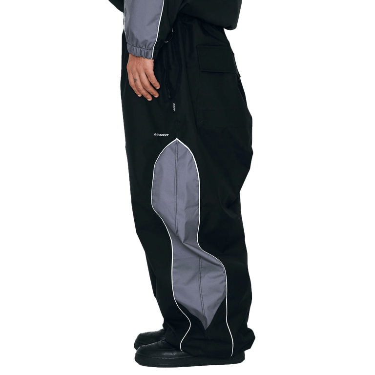 Light Weight Reflective Line Super Wide Jogger Snowboard Pants