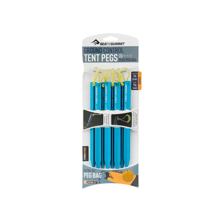 Ground Control Tent Pegs - [8 Pack]