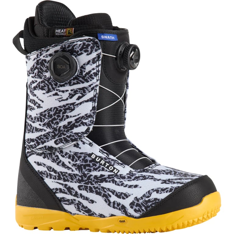Zebra Burton Swath BOA Snowboard Boots