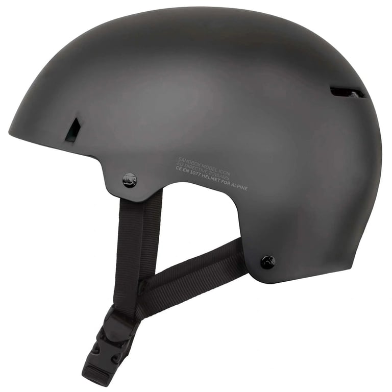Side view of the Sandbox Icon Brain Bucket Helmet