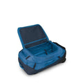 Inside view of the OSPREY Transporter Wheeled Duffel 90L Blue Bags,  26/27 Unisex's model