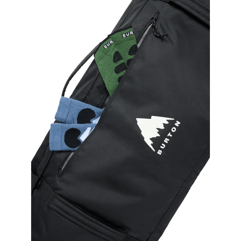 Pocket view of the Burton Wheelie Gig Snowboard Bag, true black