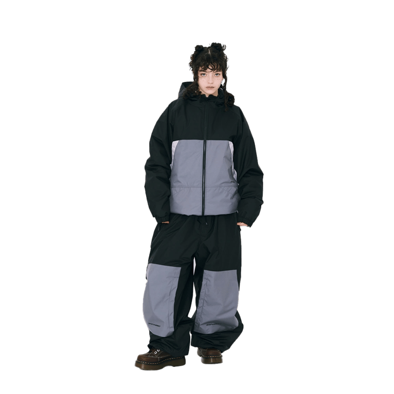 Dual Tone Super Wide Jogger Snowboard Pants