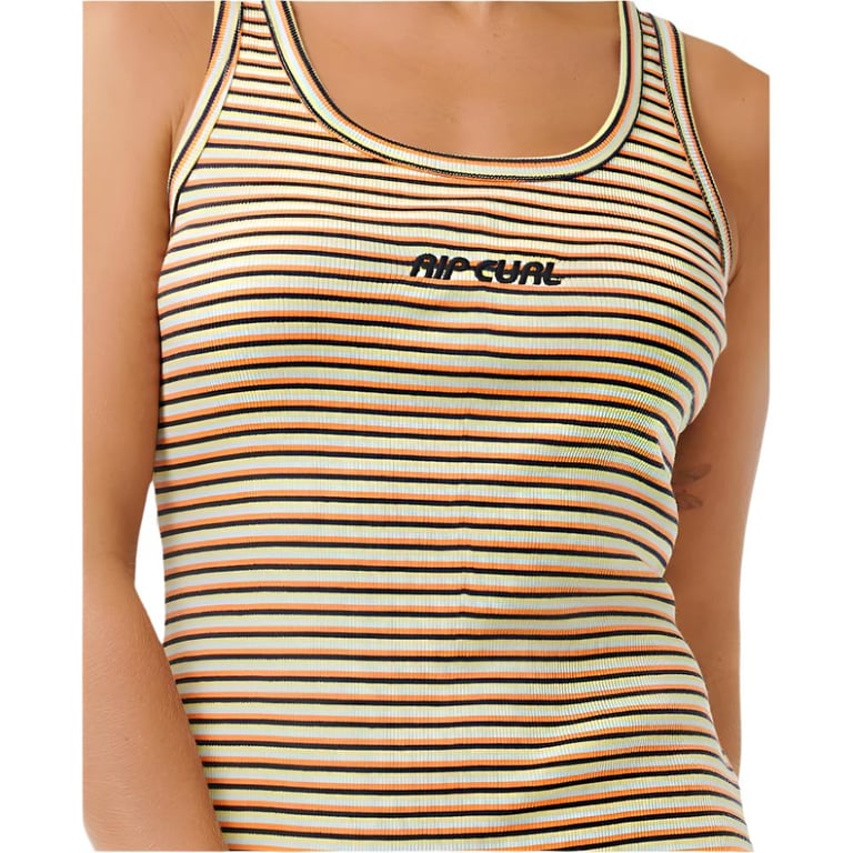 High Tide Stripe Rib Midi Dress - Womens