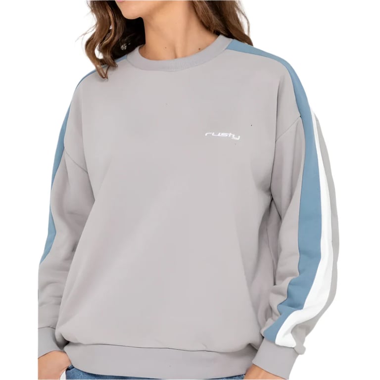 Racing Stripes 2.0 Oversized Crew Fleece - Womens