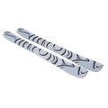 Side view of the SALOMON QST 100 Cosmic Sky Skis,  26/27 Unisex's model