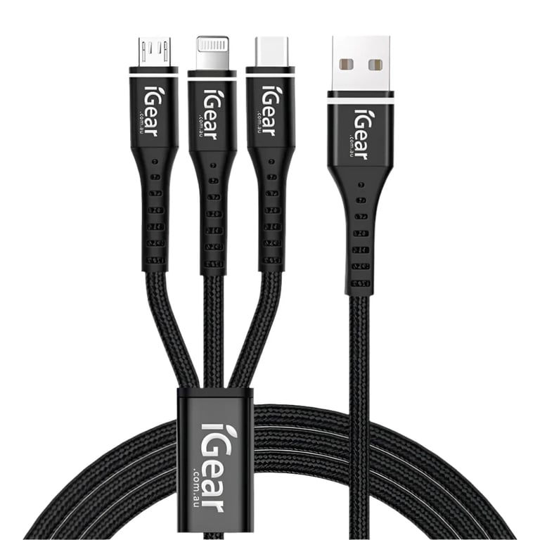 Cable Ch/Sync 3 in 1 H/D iPhone/Type-C/Micro