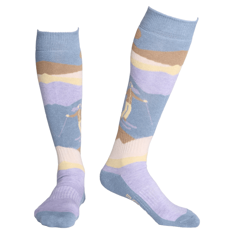 Front image of Rojo Retro Ski Sock - Womens in CORONET BLUE