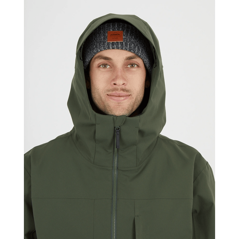 Front view of XTM Ridge Line Ski Jacket in colour Ivy