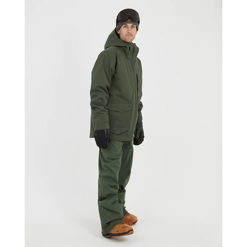 Side view of XTM Ridge Line Ski Jacket in colour Ivy