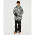 Front view of XTM Ridge Line Ski Jacket hood in Ccolour Stone Linchen