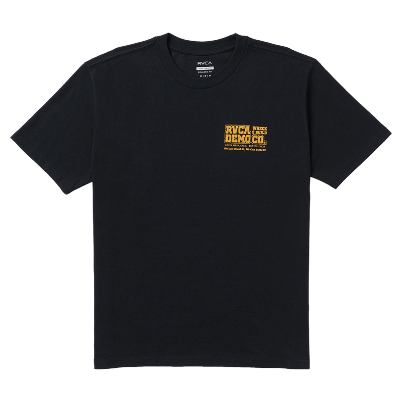 Main view of the RVCA Demo SS Tee, black