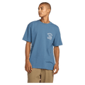 Front view of the RVCA Demo SS Tee, blue