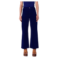 Front view of a women in the Sailor Deco Marine Cord Jeans in colour Marine