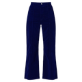 Front view of a women in the Sailor Deco Marine Cord Jeans in colour Marine
