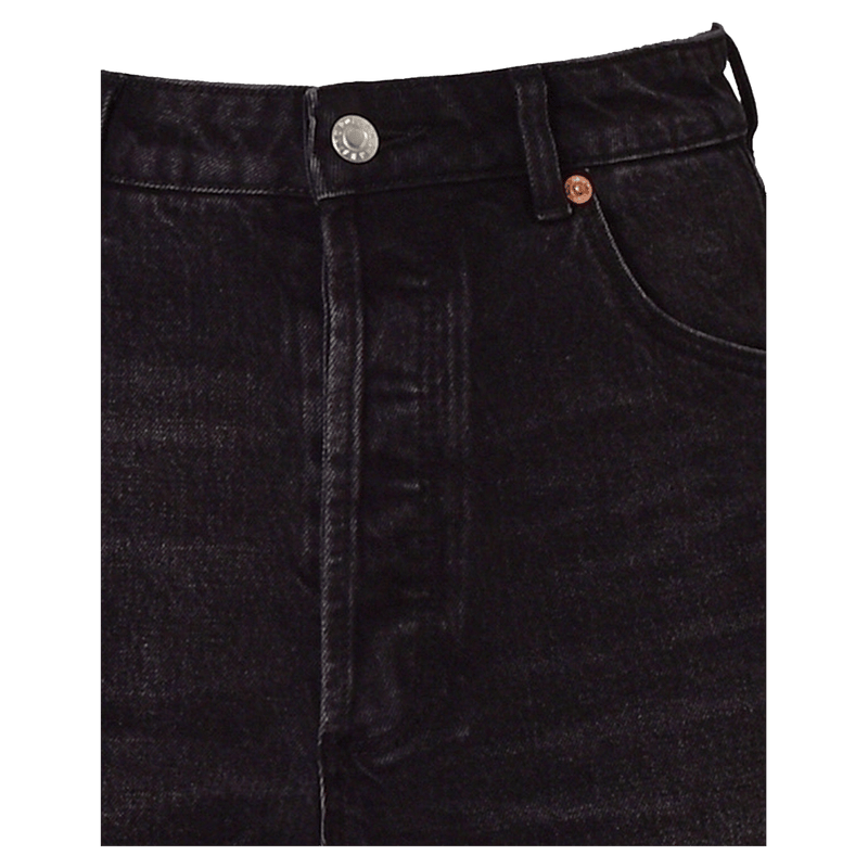 Front fabric view of the  Sailor Scoop Long Jeans in colour Black Rock