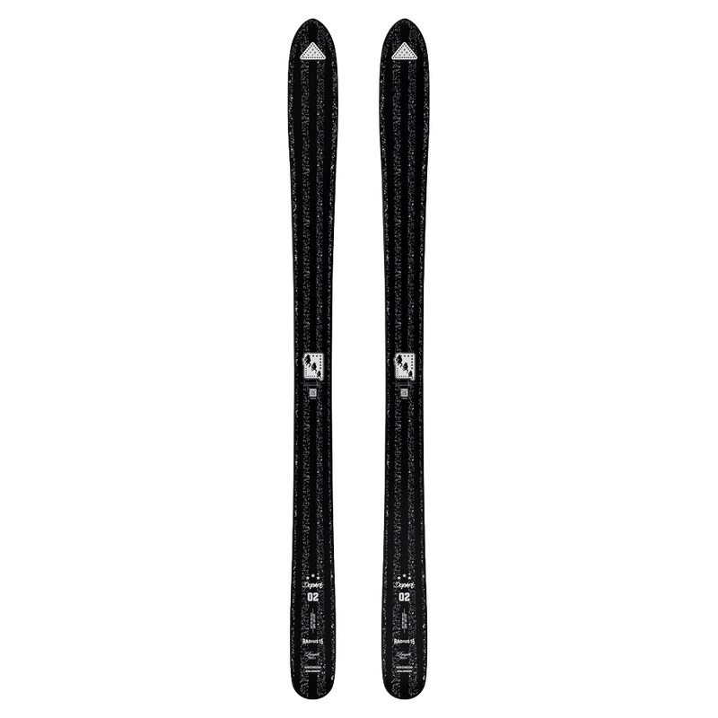 Mai view of the SALOMON Depart 02 Black Skis,  26/27 Unisex's model