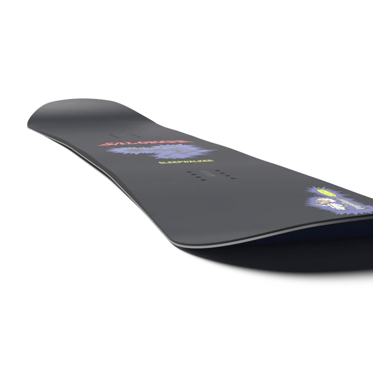 Camber view of the Salomon 2027 Sleepwalker Grom Snowboard, kids model.