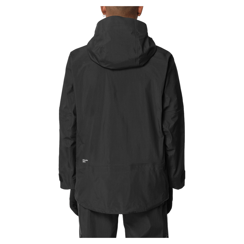 Back view of the Salomon Absolute 3L Ski Jacket, Deep Black