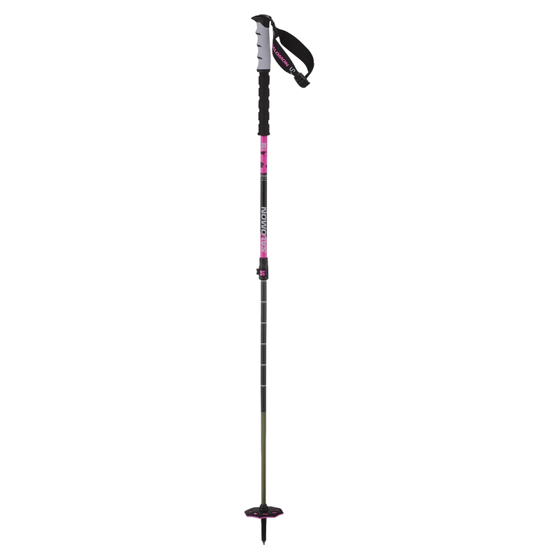Full view of the SALOMON Steep Pro Vario S3 Black Rhodamine Poles,  26/27 Unisex's model