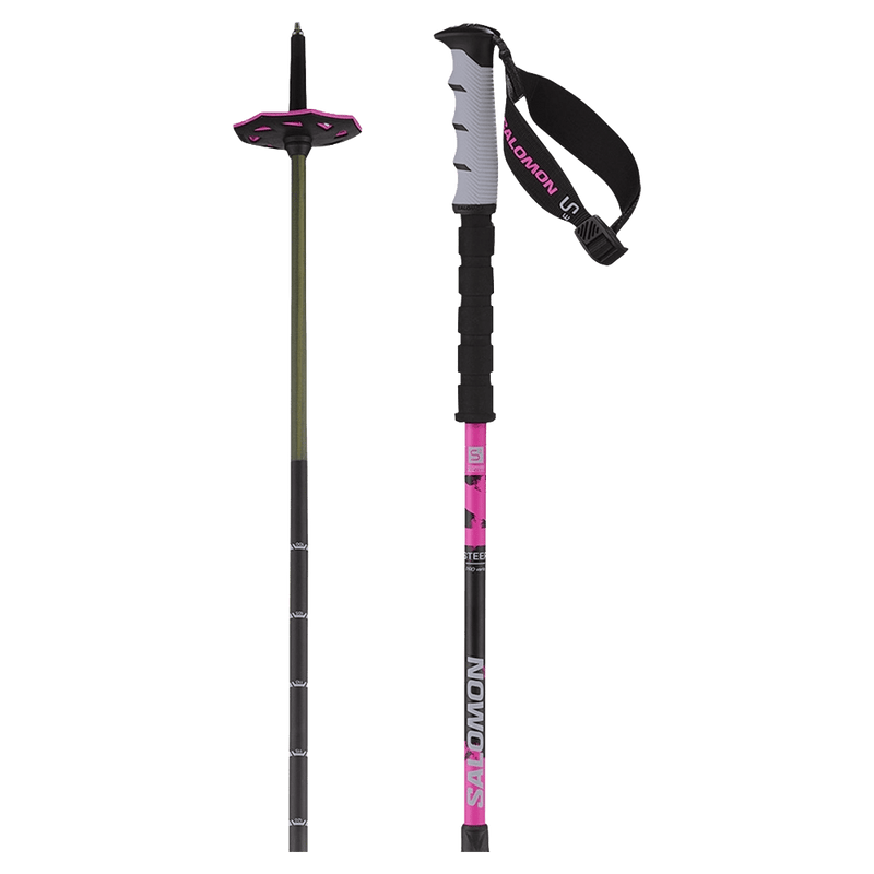 Main view of the SALOMON Steep Pro Vario S3 Black Rhodamine Poles,  26/27 Unisex's model