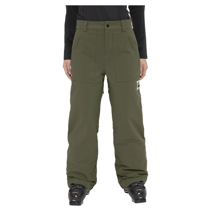 Front view of the Armada Brae 2L Pants in Olive colourway, unisex's model