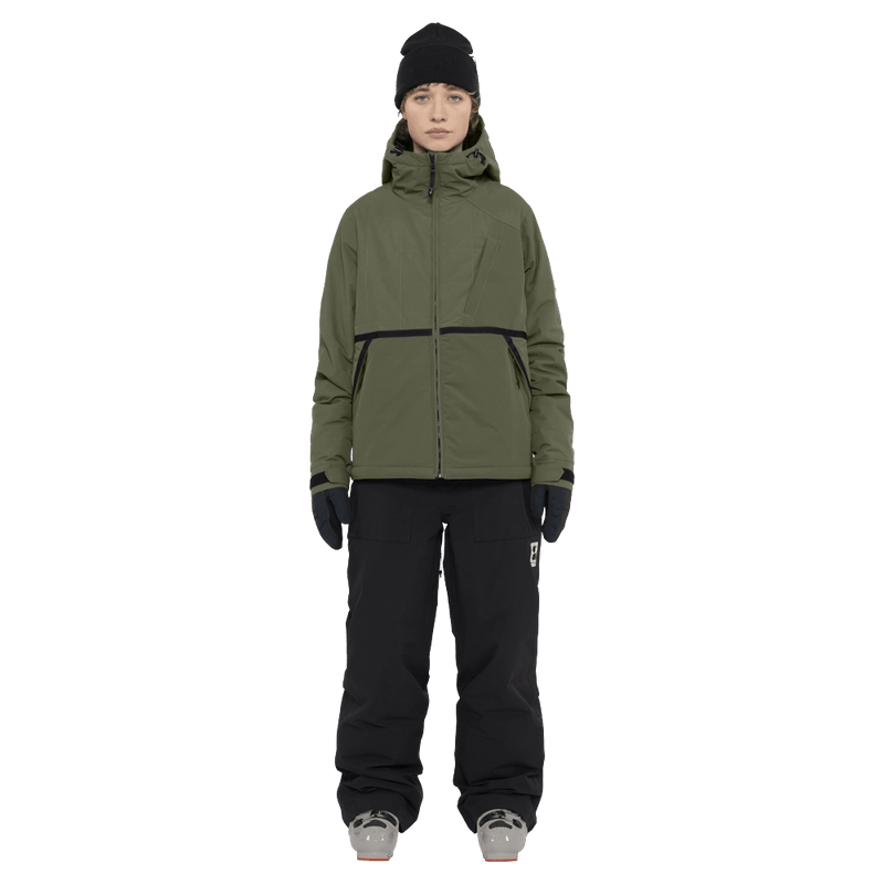 Full-body view of the Armada Brae 2L Pants in Black colourway, unisex's model