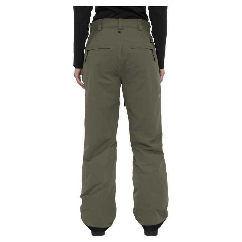 Back view of the Armada Brae 2L Pants in Olive colourway, unisex's model