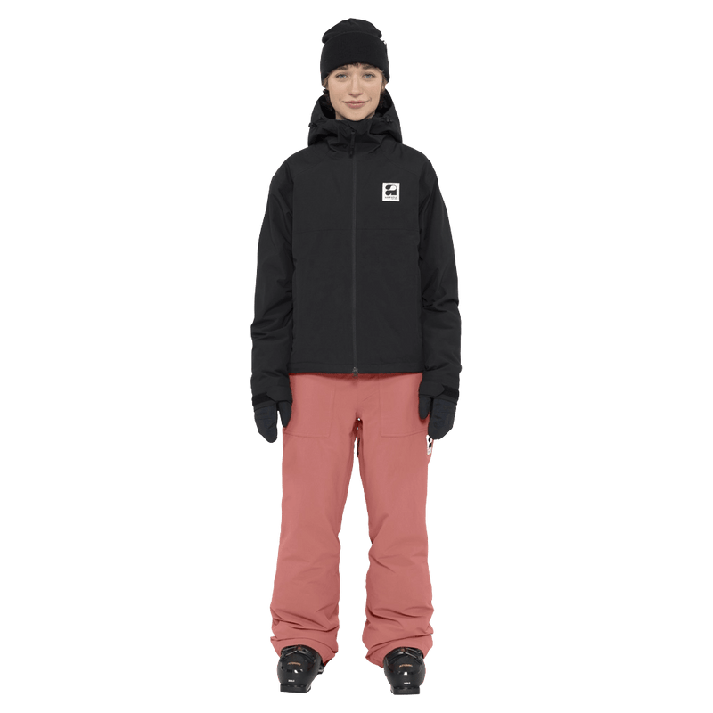 Full-body view of the Armada Brae 2L Pants in Faded Rose colourway, unisex's model